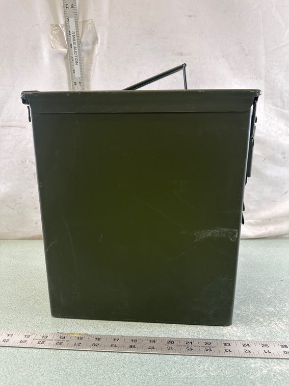 Olive Drab Metal Ammunition Can with Foam Lining