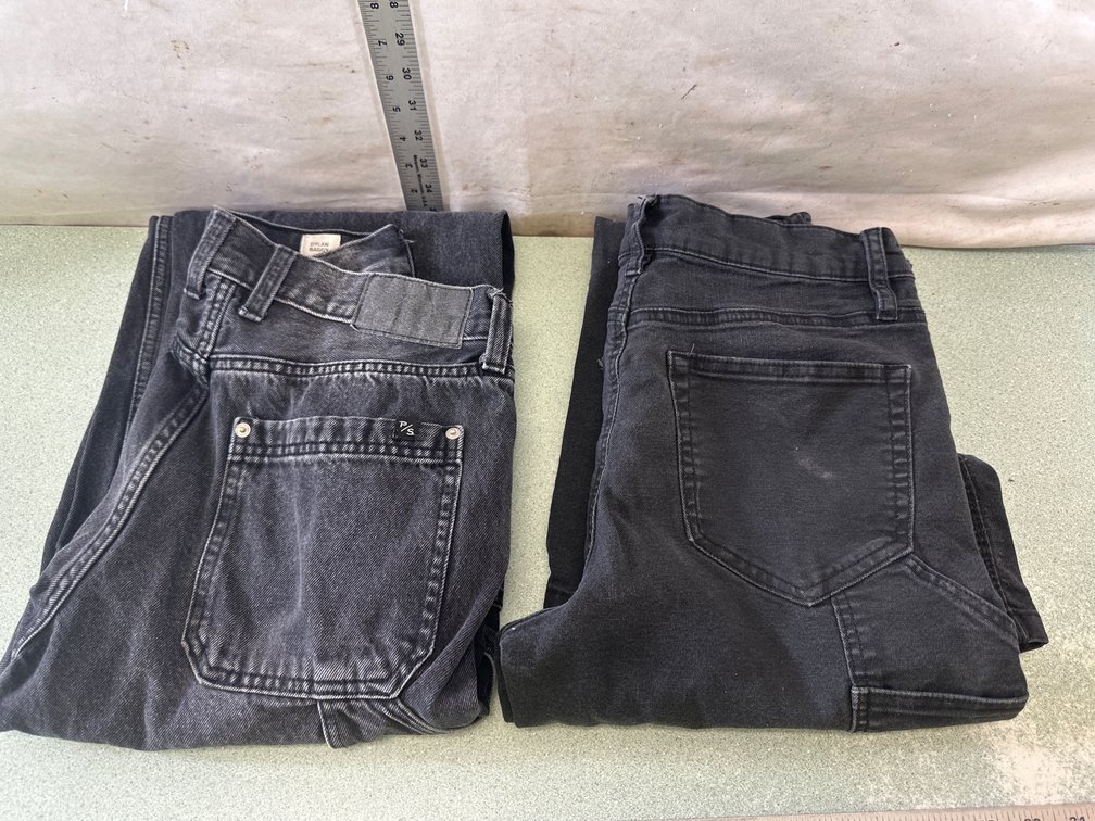 Black Denim and Workwear Pants