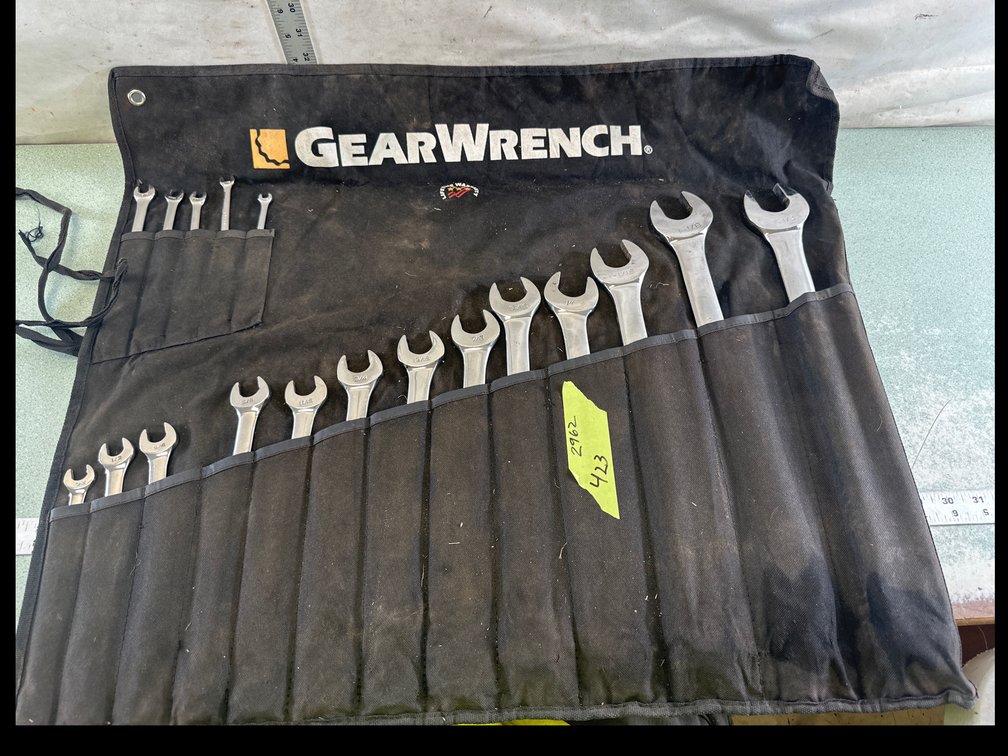 GearWrench Combination Wrench Set with Tool Roll