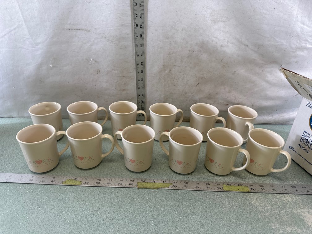 Corning Ceramic Mug with Heart Motif