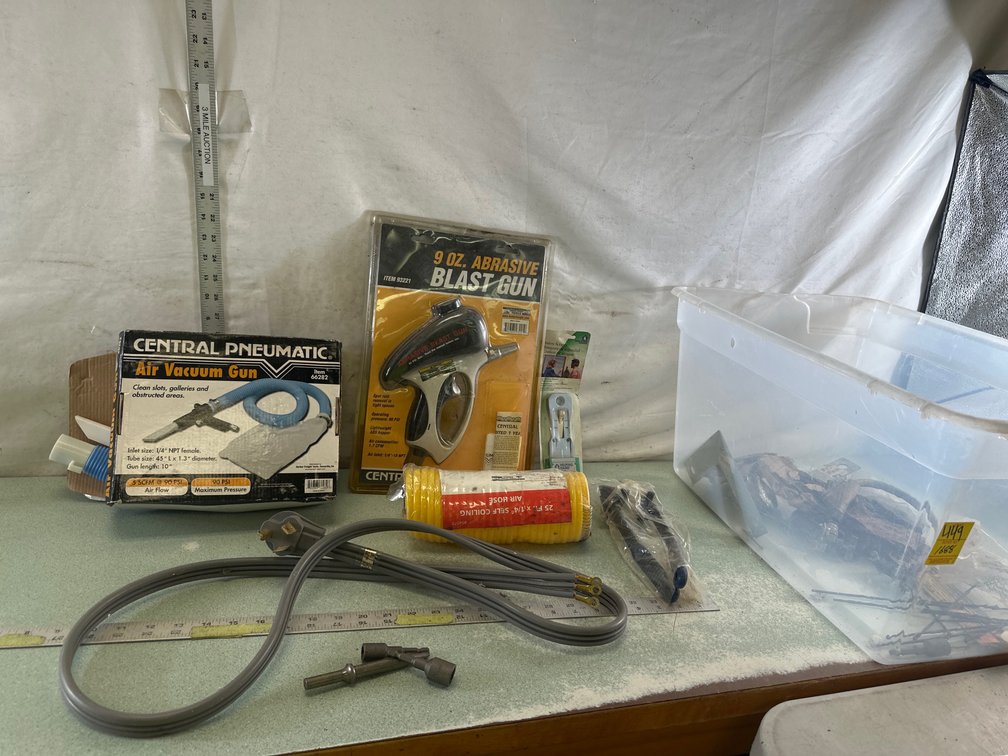 Pneumatic Tool, Air Hose, and Hardware Lot