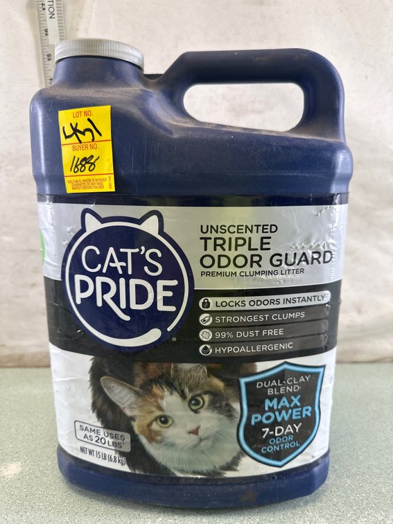 Cat's Pride Unscented Triple Odor Guard Cat Litter, 15 lb