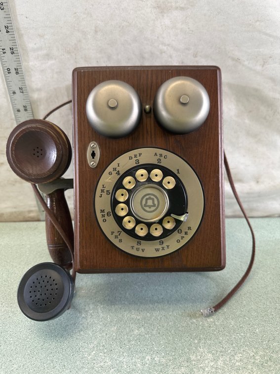 Wooden Wall Rotary Telephone