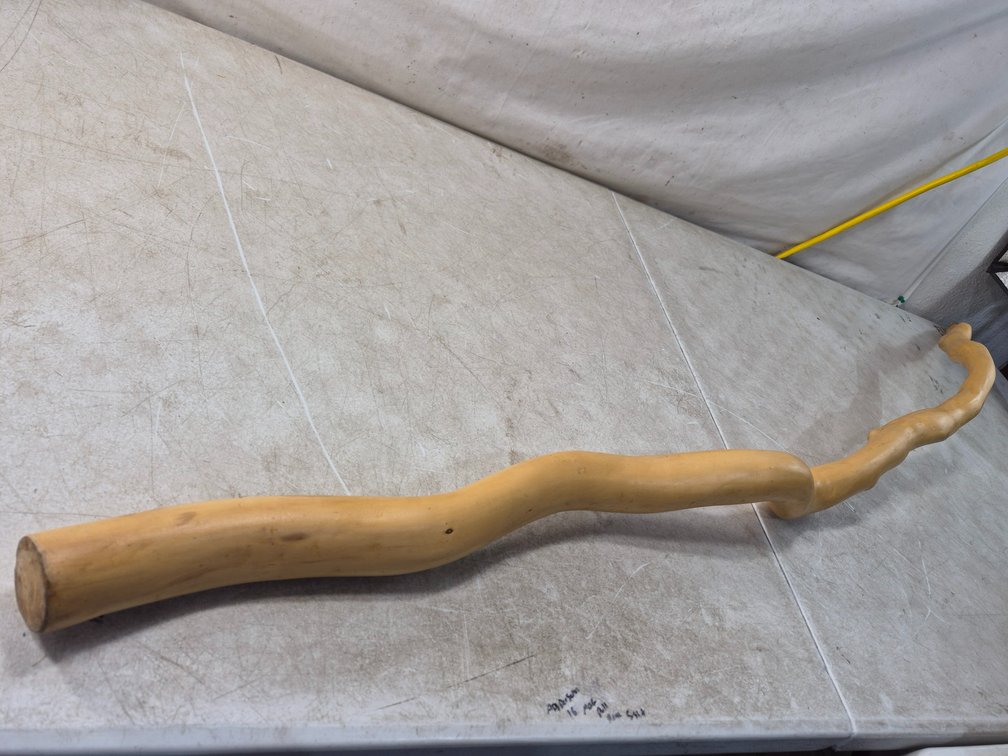 Smoothed Natural Wavy Wood Walking Stick
