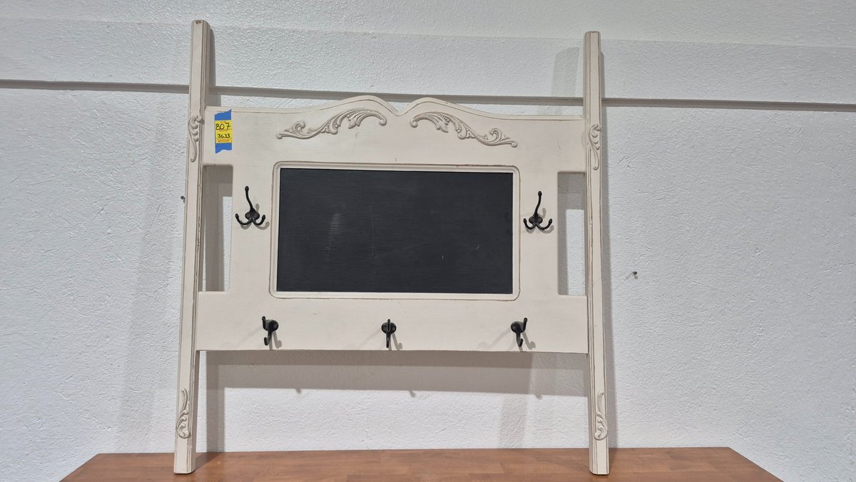 Painted Wood Chalkboard Coat Rack