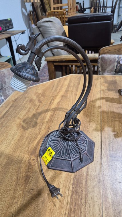 Bronze-Finished Metal Desk Lamp Base