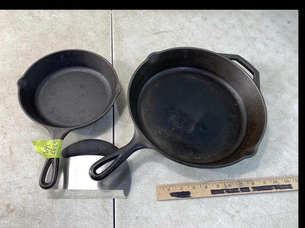 Cast Iron Cookware and Bench Scraper