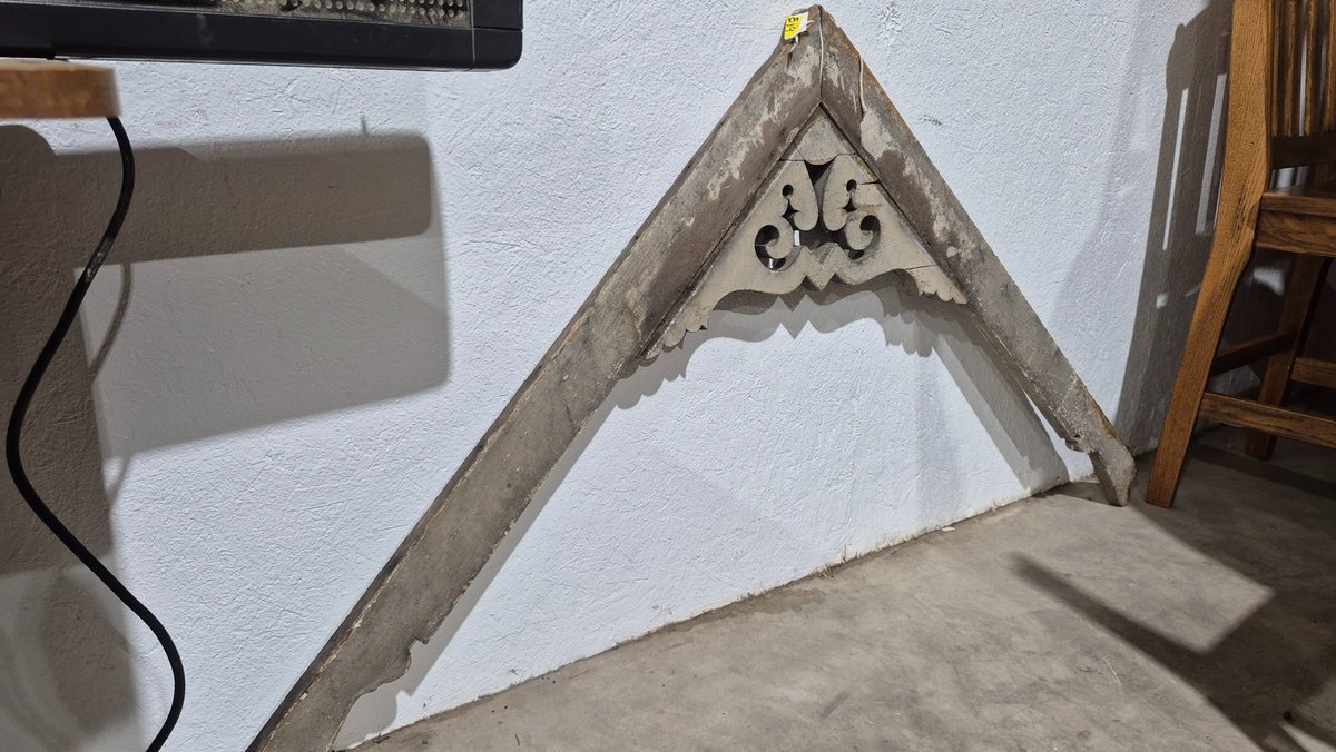 Wooden Gable Pediment Trim with Scrollwork
