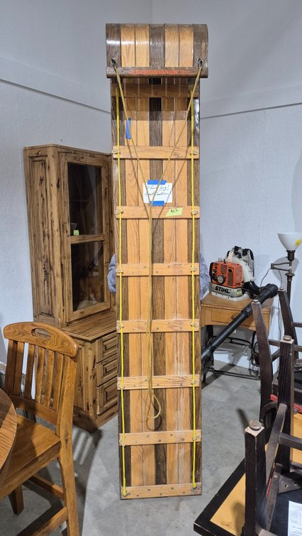 Adirondack Wooden Toboggan Sled