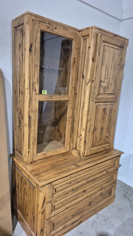 Rustic Wood Gun Cabinet Armoire
