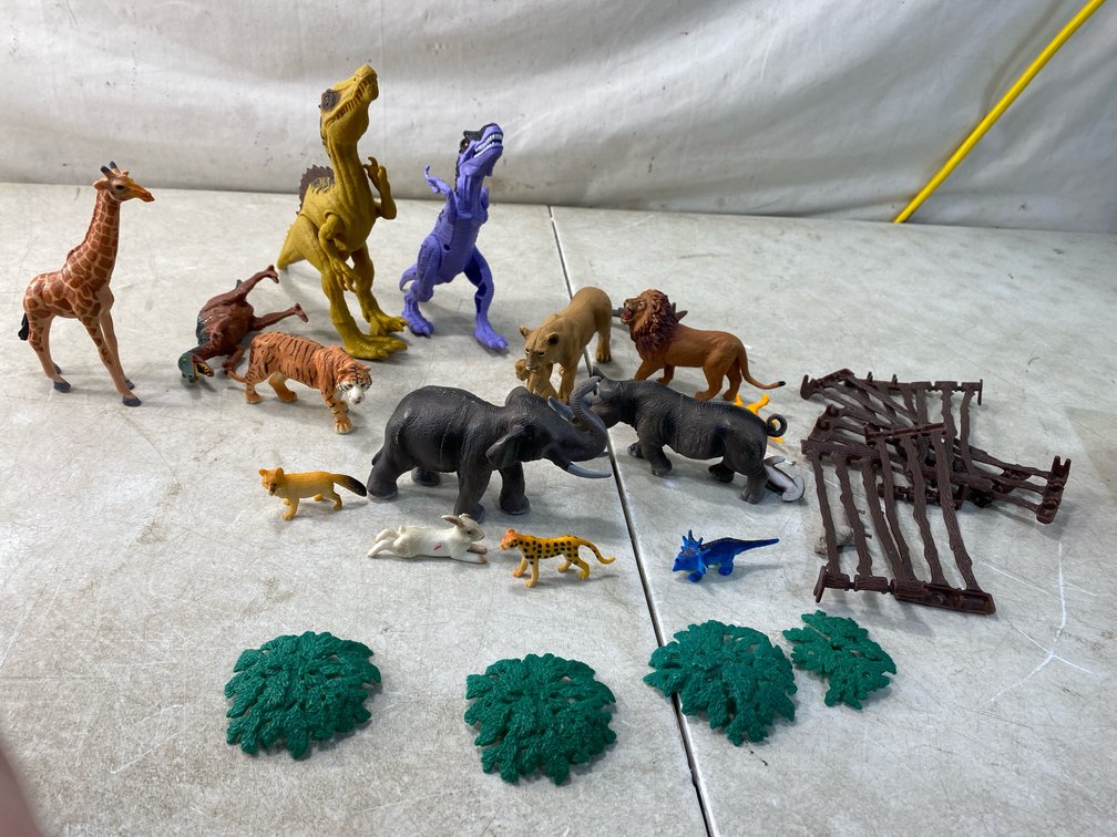 Plastic Animal and Dinosaur Toy Figures