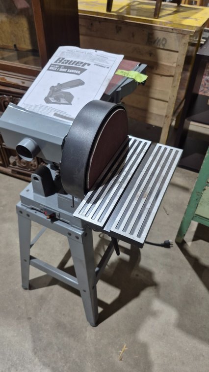 Belt and Disc Sander on Stand