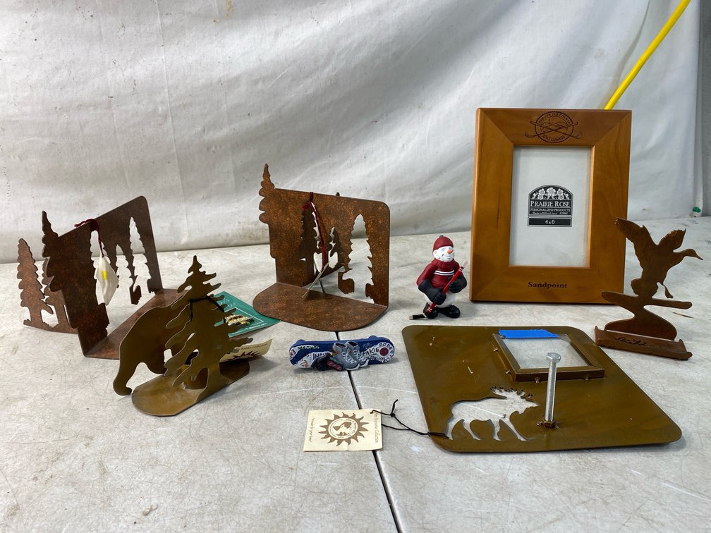 Rustic Metal Cutout Decor, Picture Frames, and Novelty Figurines
