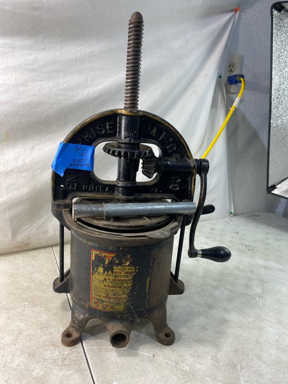 Enterprise Mf'g Co. Cast Iron Press and Sausage Stuffer