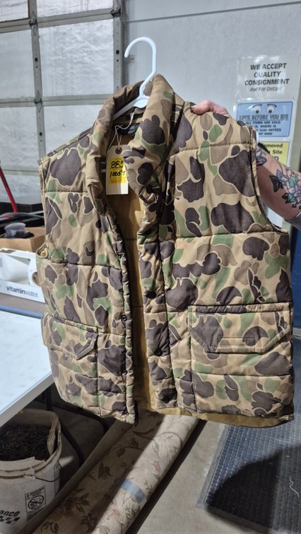 Camouflage Quilted Hunting Vest, Size M