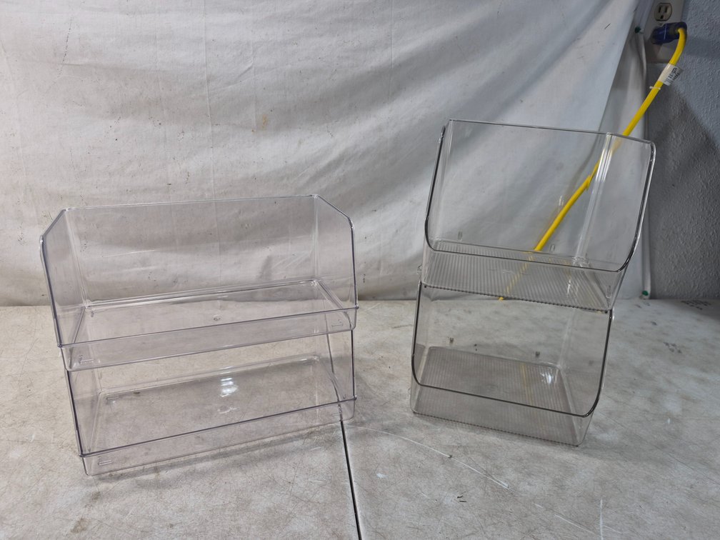 Clear Plastic Stackable Storage Organizer Bin
