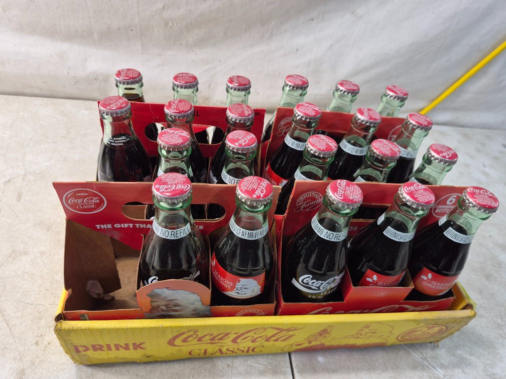 Coca-Cola Classic Commemorative Glass Bottle and Carrier
