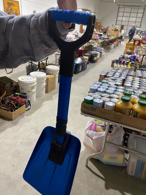Blue Telescoping Snow Shovel