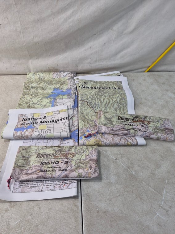 Rugged Maps Idaho GMU 3 and 5 Fabric Map