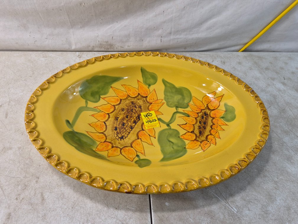 Fleur De Soleil Romancing Provence Ceramic Sunflower Platter
