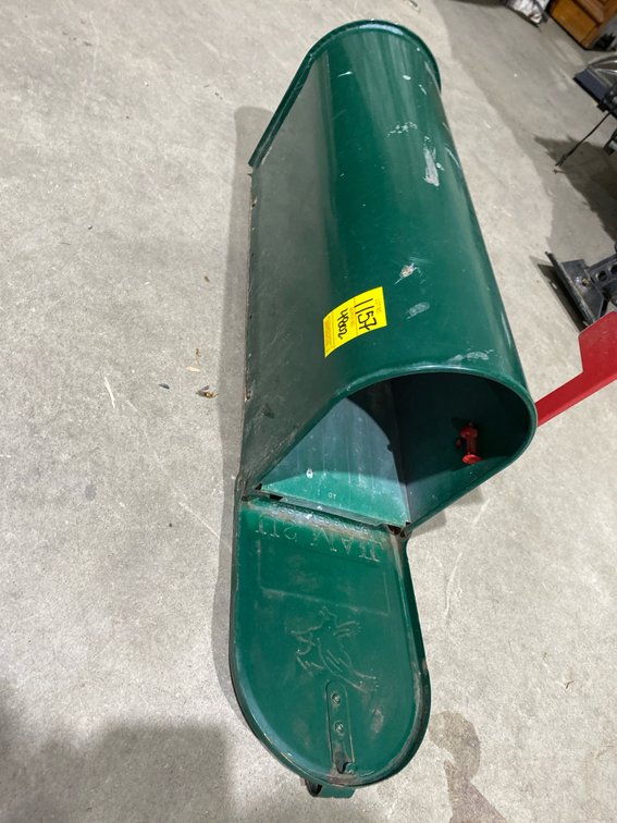 Green Metal Rural Mailbox