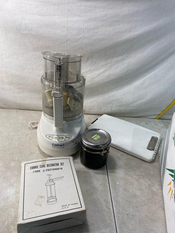 Food Processor, Decorator Set, Canister, and Clipboard