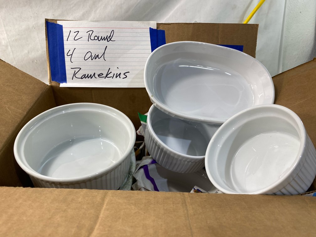Apilco France White Ceramic Ramekins