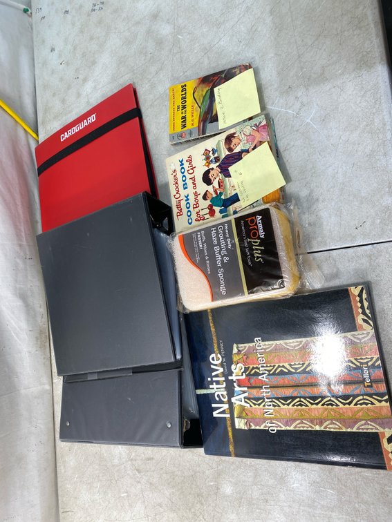 Binders, Books, and Grouting Sponge