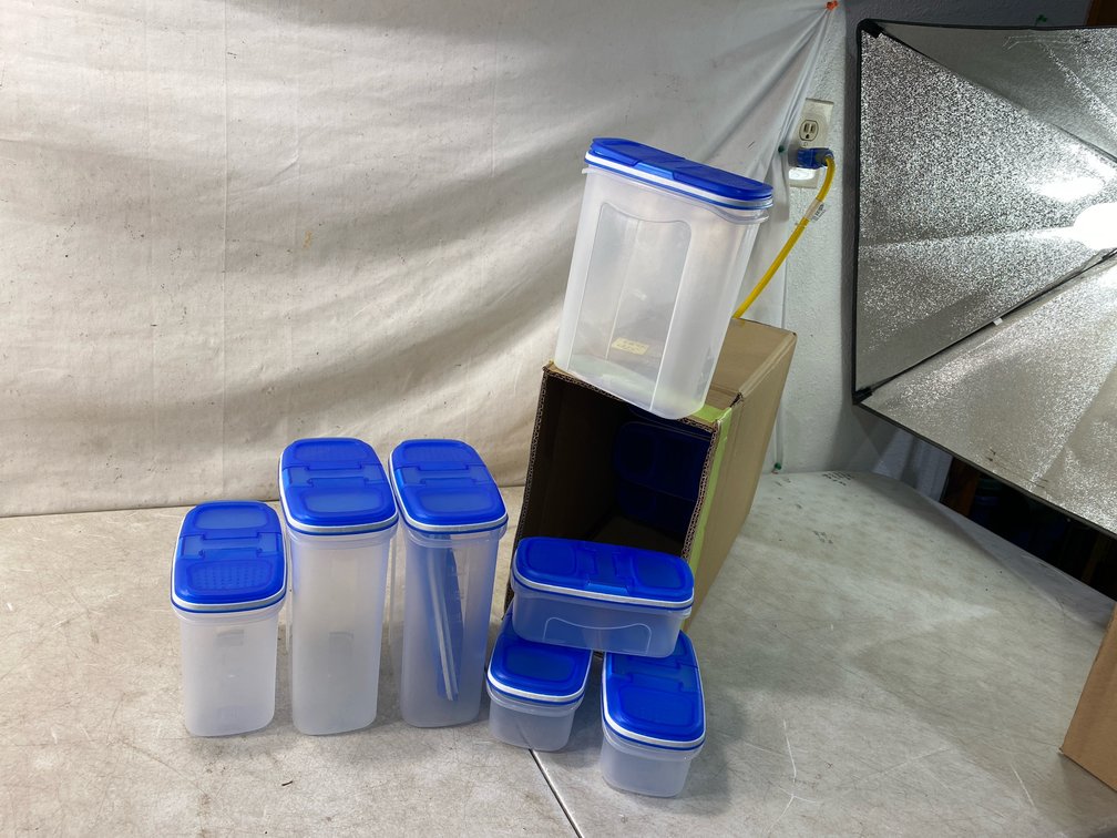 Plastic Food Storage Containers with Dispensing Lids