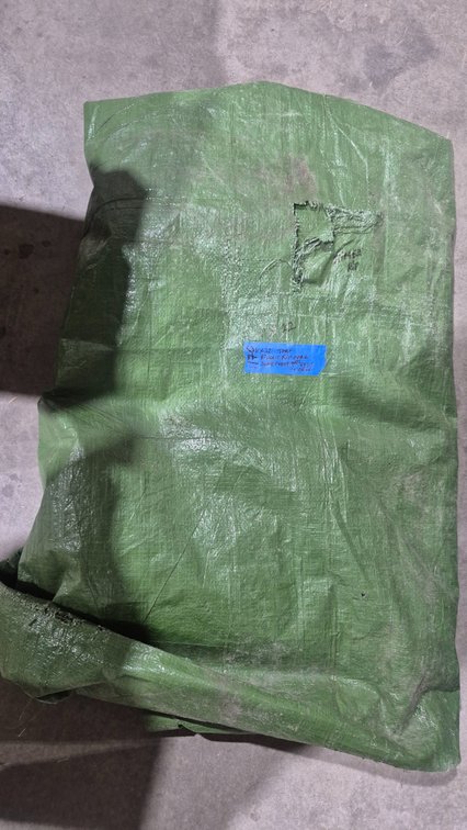 Green Woven Polyethylene Tarp, 11 x 22