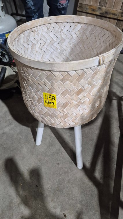 Woven Basket Plant Stand