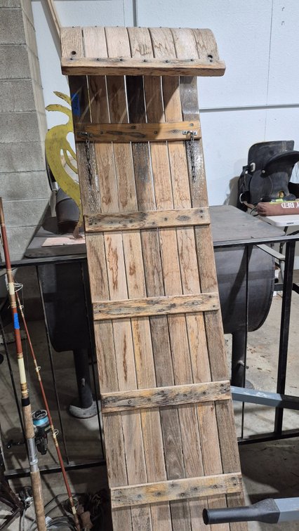 Wooden Slat Toboggan Sled