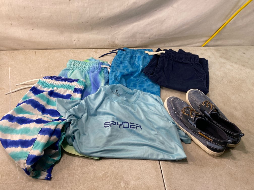 Youth Swim Apparel, Shorts, and Boat Shoes