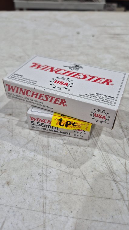 Winchester 5.56mm 55 Gr. Full Metal Jacket Ammunition