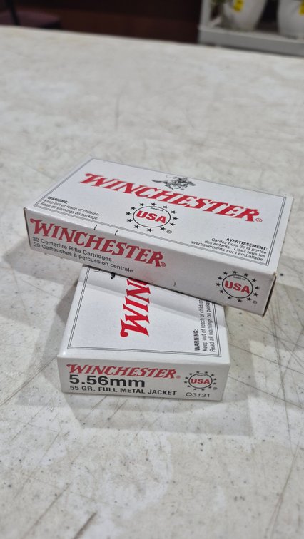 Winchester 5.56mm 55 Gr. FMJ Ammunition