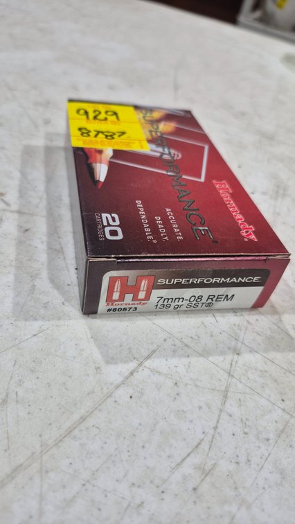 Hornady Superformance 7mm-08 Rem 139 gr SST Ammunition