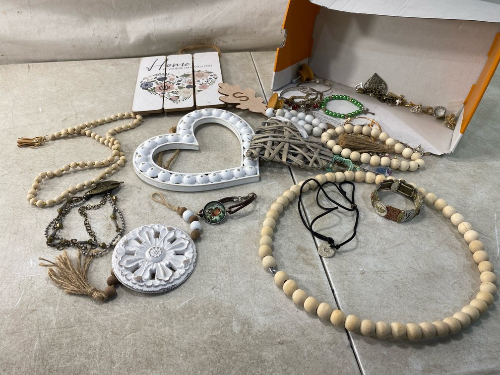Farmhouse Home Decor and Costume Jewelry