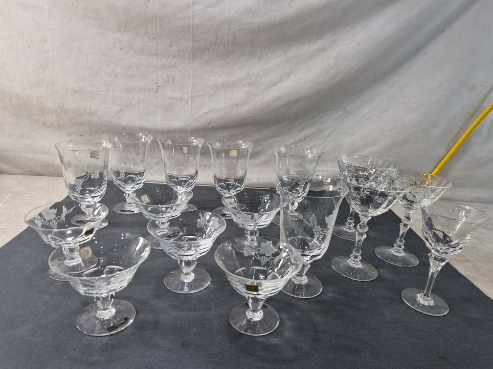 Etched Crystal Stemware