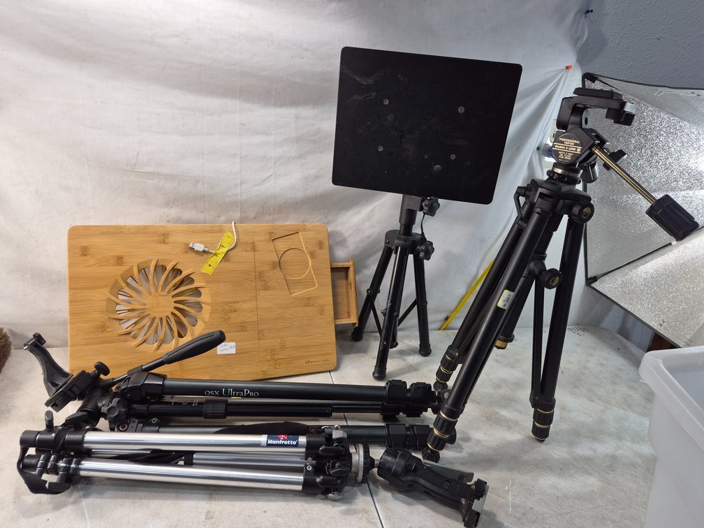 Camera Tripod and Bamboo Laptop Desk