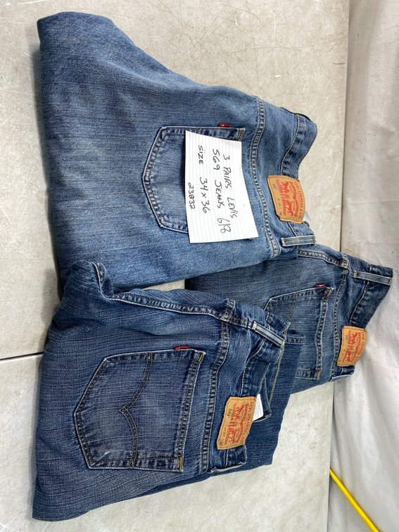 Levi's 569 Denim Jeans W34 L36 (3 pairs)