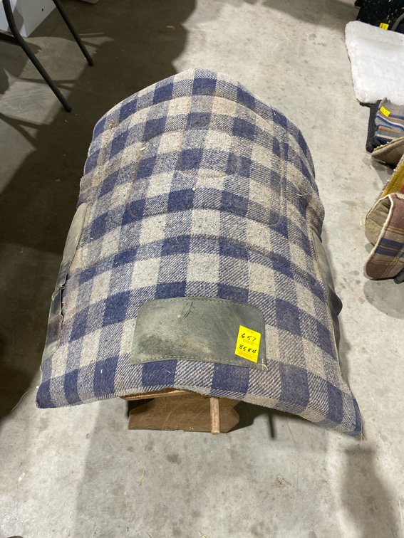 Blue and Grey Plaid Saddle Pad