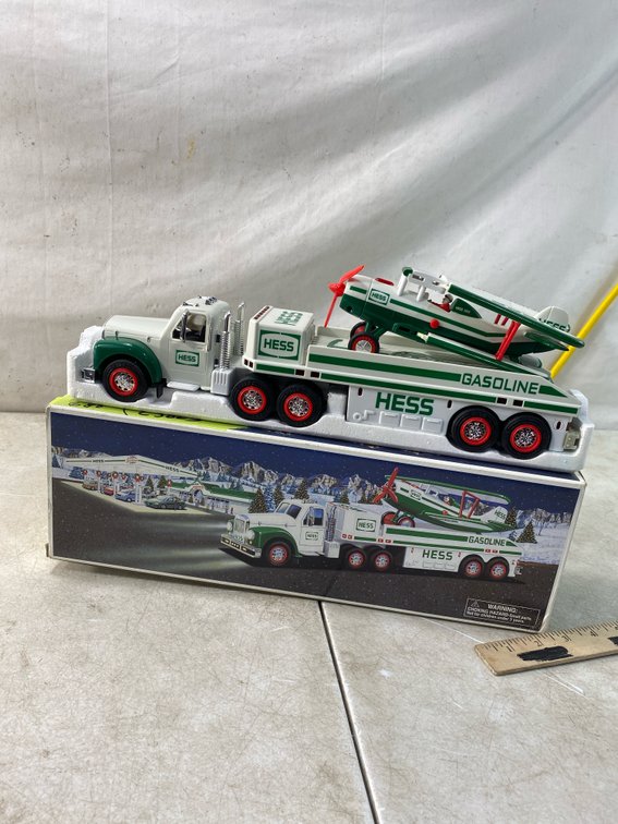 Hess 2002 Toy Truck and Biplane with Box