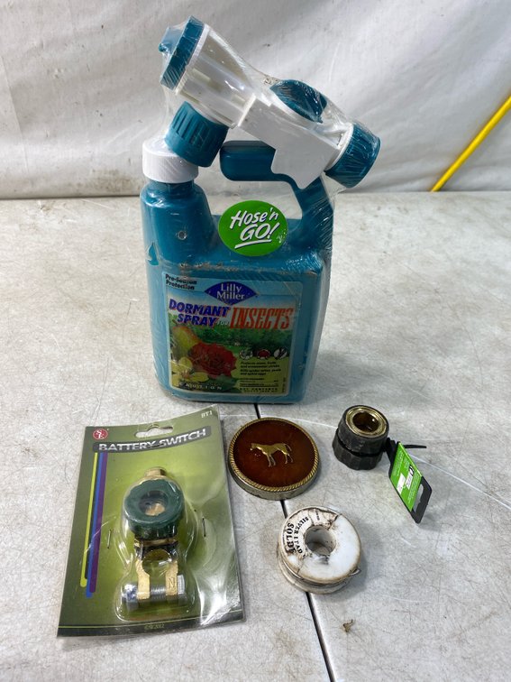 Hardware, Garden Spray, Battery Switch, and Medallion