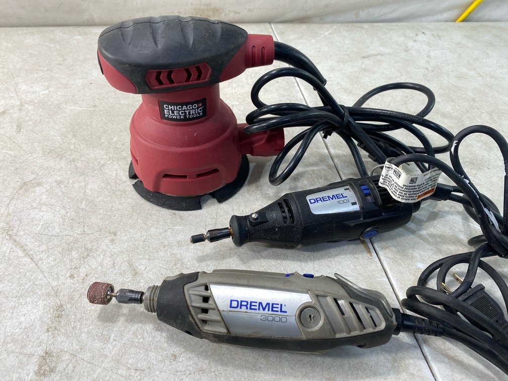 2 Dremel Rotary Tools and Palm Sander