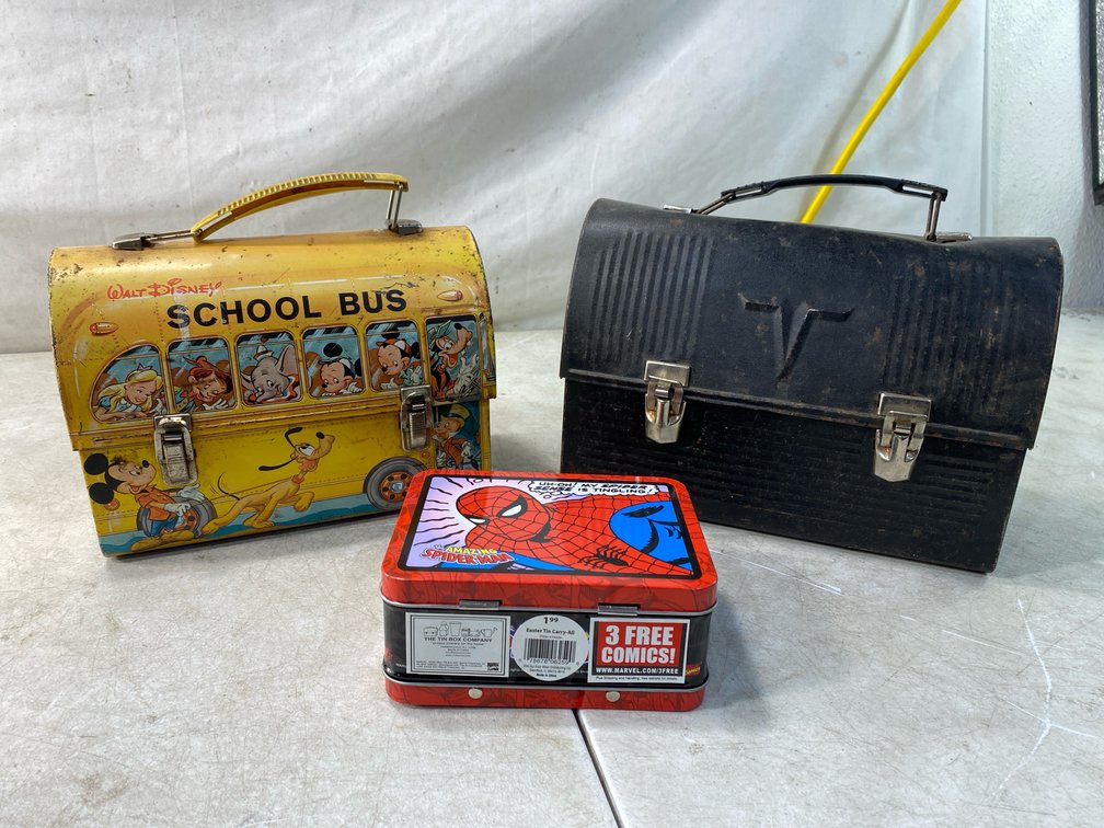 Vintage Metal Lunchboxes and Tin Carry-All