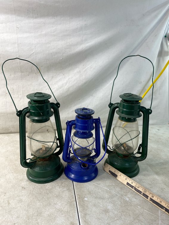 Painted Metal Kerosene Lanterns