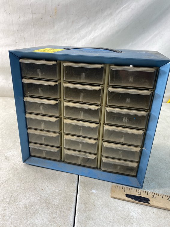 Blue Metal Small Parts Cabinet