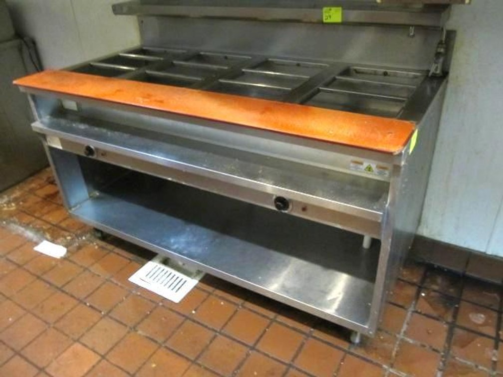 RANDELL COMMERCIAL STAINLESS STEEL 4-WELL HOT FOOD TABLE