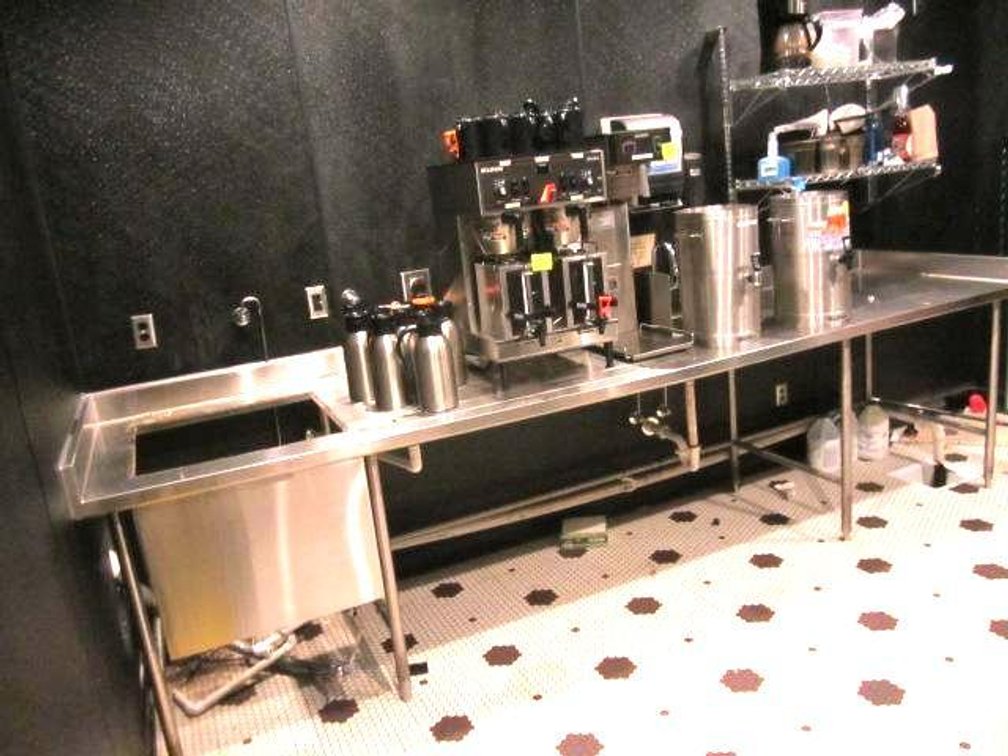 LARGE COMMERCIAL STAINLESS STEEL PREP TABLE