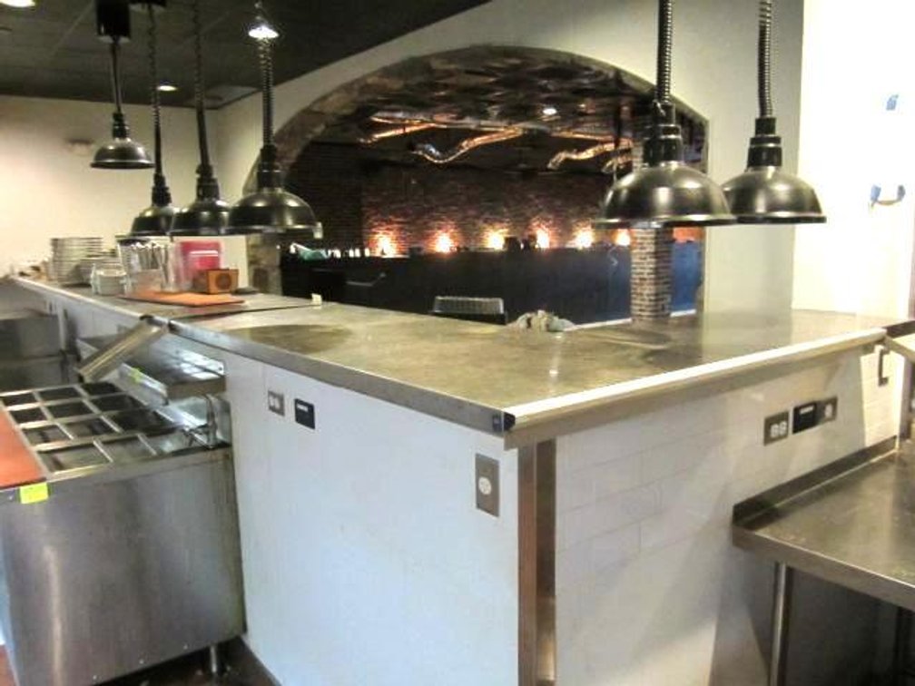 LARGE "L" SHAPED STAINLESS STEEL TOP LEDGE